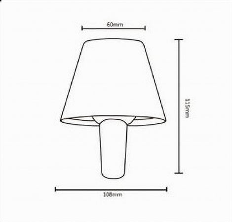 Lume Testa Lumetto Led 2.8 W Ricaricabile Dimmmerabile Cct 3 Colori Luce D10-3c
