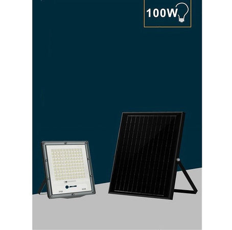FARETTO PROIETTORE PANNELLO SOLARE LED IP66 100W LUCE 6500K 4000K SFL516-100W-G
