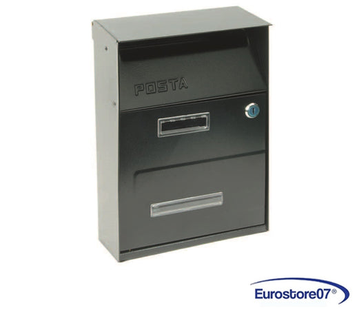 cassetta portariviste per esterni nera - cm.21,5x10,5x33h ferr 170918