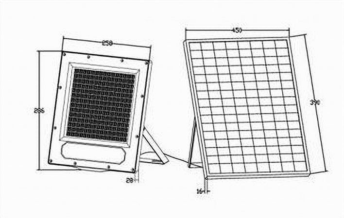 FARETTO PROIETTORE PANNELLO SOLARE LED IP66 300W LUCE 4000K 6500K SFL516-300W-G