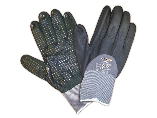 Australian guanti da lavoro black dot airflex traspiranti sensibili tg.11 pz 12