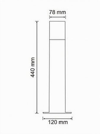 LAMPIONE ESTERNO IN ALLUMINIO ATTACCO E27 LAMPADA DA TERRA LAMPIONCINO IP44 B440