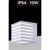Applique Muro Esterno Led 10w Lampada Decorativa Strisce Cubo Bianco Ip54 B110-b
