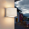 Applique Muro Esterno Led 10w Lampada Decorativa Strisce Cubo Bianco Ip54 B110-b