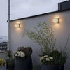 Applique Muro Esterno Led 10w Lampada Decorativa A Strisce Cubo Nero Ip54 B110-n