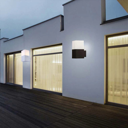 Applique A Muro Per Esterno Lampada Da Parete In Alluminio Attacco E27 Ip44 B160