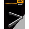 Faro Led Angolare 24 W Incasso Per Binario Magnetico 48v Luce 3000k 4000k Mg-06