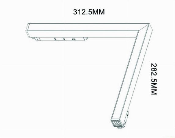 Faro Led Angolare 24 W Incasso Per Binario Magnetico 48v Luce 3000k 4000k Mg-06