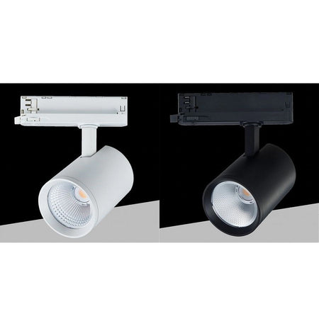 Faretto Led 40 W Per Binario Track Trifase Faro Luce Naturale 4000k Ip20 Pt4-40w