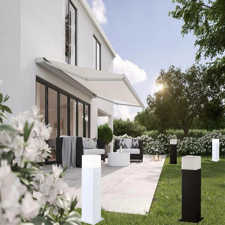 LAMPIONE ESTERNO IN ALLUMINIO ATTACCO E27 LAMPADA DA TERRA LAMPIONCINO IP44 B440