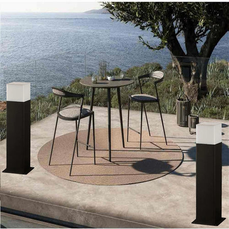 LAMPIONE ESTERNO IN ALLUMINIO ATTACCO E27 LAMPADA DA TERRA LAMPIONCINO IP44 B440