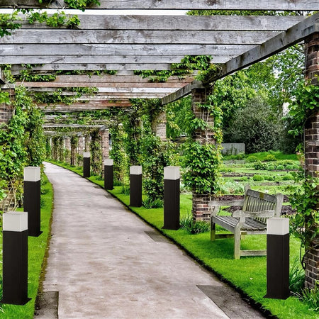 LAMPIONE ESTERNO IN ALLUMINIO ATTACCO E27 LAMPADA DA TERRA LAMPIONCINO IP44 B440