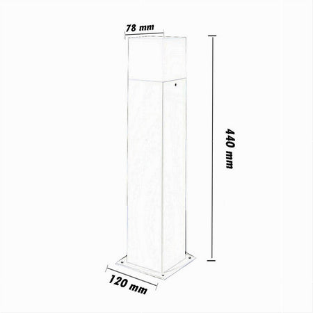 LAMPIONE ESTERNO IN ALLUMINIO ATTACCO E27 LAMPADA DA TERRA LAMPIONCINO IP44 B440