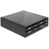 DeLOCK 47220 pannello drive bay Nero (Delock 5.25 Mobile Rack for 4 x 2.5?)