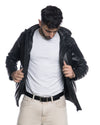 Benny - Piumino Uomo Nero in vera pelle Made in Italy