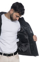 Benny - Piumino Uomo Nero in vera pelle Made in Italy