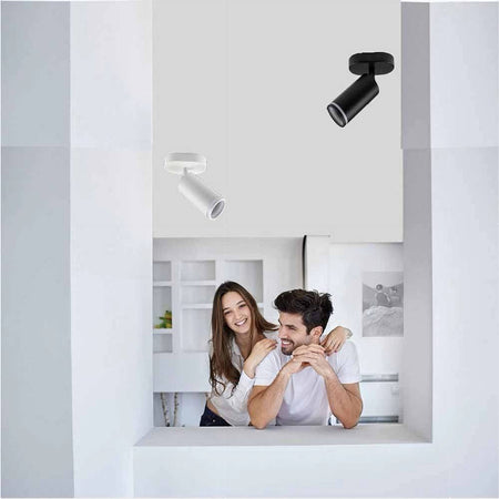 Applique Plafoniera Orientabile Da Soffitto Parete 1 Diffusore Lampada Gu10 Ts-1