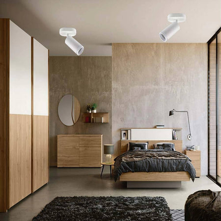 Applique Plafoniera Orientabile Da Soffitto Parete 1 Diffusore Lampada Gu10 Ts-1