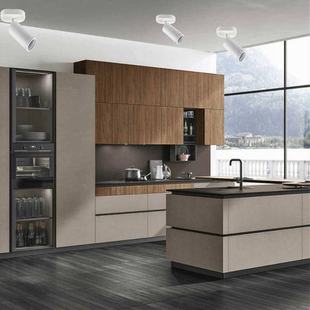 Applique Plafoniera Orientabile Da Soffitto Parete 1 Diffusore Lampada Gu10 Ts-1