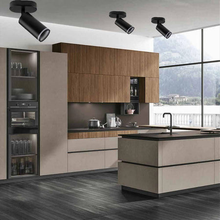 Applique Plafoniera Orientabile Da Soffitto Parete 1 Diffusore Lampada Gu10 Ts-1