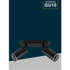 Applique Plafoniera Orientabile Da Soffitto Parete 2 Diffusori Lampada Gu10 Ts-2