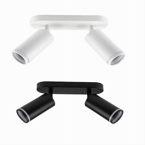 Applique Plafoniera Orientabile Da Soffitto Parete 2 Diffusori Lampada Gu10 Ts-2