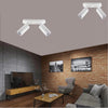 Applique Plafoniera Orientabile Da Soffitto Parete 2 Diffusori Lampada Gu10 Ts-2