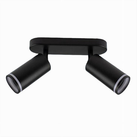 Applique Plafoniera Orientabile Da Soffitto Parete 2 Diffusori Lampada Gu10 Ts-2