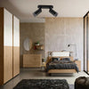 Applique Plafoniera Orientabile Da Soffitto Parete 2 Diffusori Lampada Gu10 Ts-2