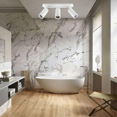 Applique Plafoniera Orientabile Da Soffitto Parete 3 Diffusori Lampada Gu10 Ts-3