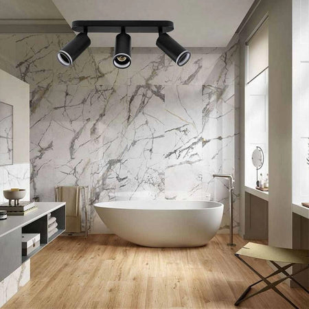 Applique Plafoniera Orientabile Da Soffitto Parete 3 Diffusori Lampada Gu10 Ts-3
