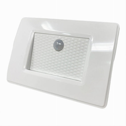 Segnapasso Placca Bianca Muro Sensore Movimento Pir 1,3w Cassetta 503 Xggyd-001b