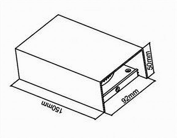 Applique Led Esterno Rettangolare 10w Doppia Emissione Di Luce 3000k 4000k 640-b