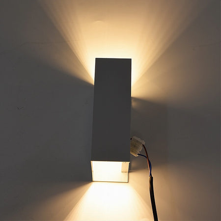 Applique Led Esterno Rettangolare 10w Doppia Emissione Di Luce 3000k 4000k 640-b