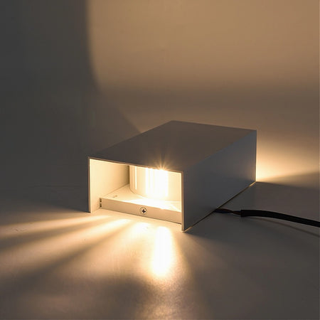 Applique Led Esterno Rettangolare 10w Doppia Emissione Di Luce 3000k 4000k 640-b