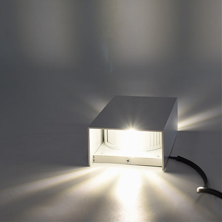Applique Led Esterno Rettangolare 10w Doppia Emissione Di Luce 3000k 4000k 640-b