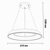 Lampadario Led 43w Tre Colorazioni Luce Lampada Da Soffitto Ultra Moderno A71-3c
