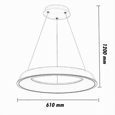 Lampadario Led 43w Tre Colorazioni Luce Lampada Da Soffitto Ultra Moderno A71-3c