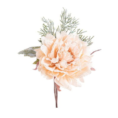 Rametto decorativo Ellen con rosa color Beige per interni ed esterni h 23 cm