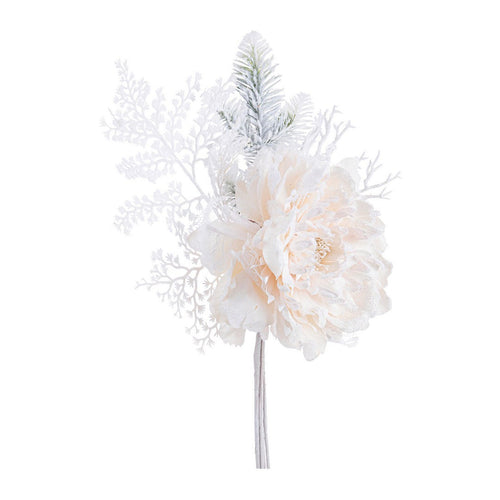Rametto decorativo Ginny innevato per interni ed esterni h 52 cm