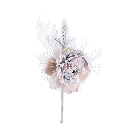 Rametto decorativo "Ginny" innevato per interni ed esterni h 52 cm