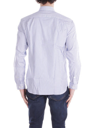 Lacoste Camicie Riga celeste da uomo