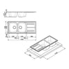Smeg Lavello Reversibile Due Vasche E Gocciolatoio Bianco Lz116b