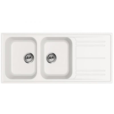 Smeg Lavello Reversibile Due Vasche E Gocciolatoio Bianco Lz116b