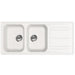 Smeg Lavello Reversibile Due Vasche E Gocciolatoio Bianco Lz116b