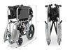 Sedia a rotelle con telaio in alluminio