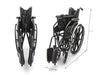 Sedia a rotelle pieghevole in acciaio EASY STYLE