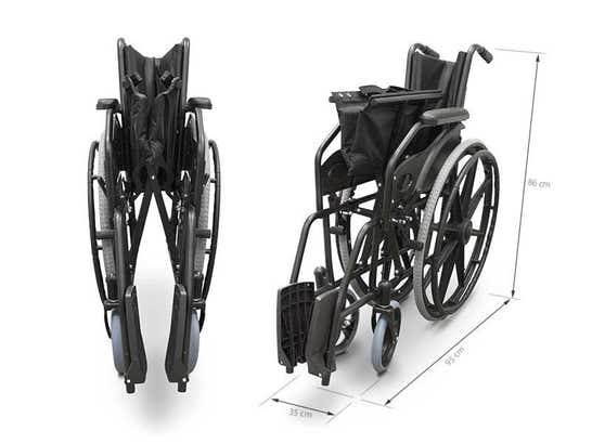 Sedia a rotelle pieghevole in acciaio EASY STYLE