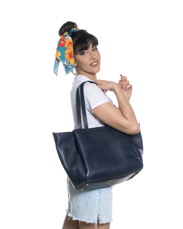 Reda - Borsa da Donna Blu In Vera Pelle