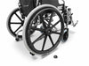 Sedia a rotelle con larghezza speciale 56 cm. Acciaio